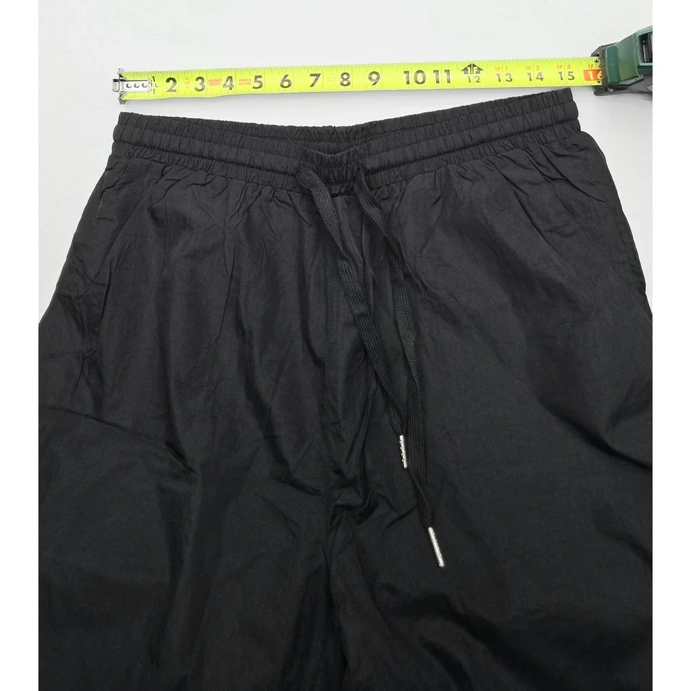 Coofandy Mens Black Athletic Shorts Drawstring Elastic Waist Size L NEW